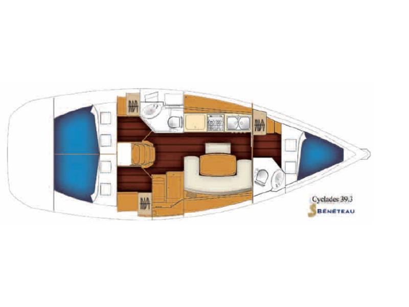 Book yachts online - sailboat - Cyclades 39.3 - Theodosios - rent