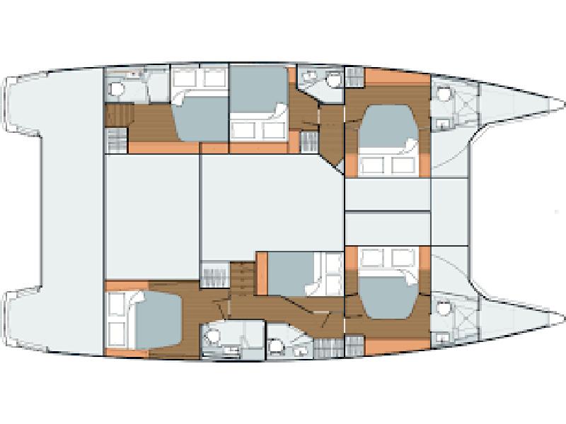 Book yachts online - catamaran - Saba 50 Quintet (6+1) - FEELING FREE - rent