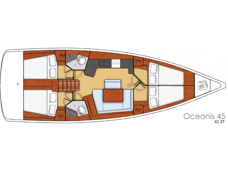 Book yachts online - sailboat - Oceanis 45-4 CABINS - ZEPHYRA - rent