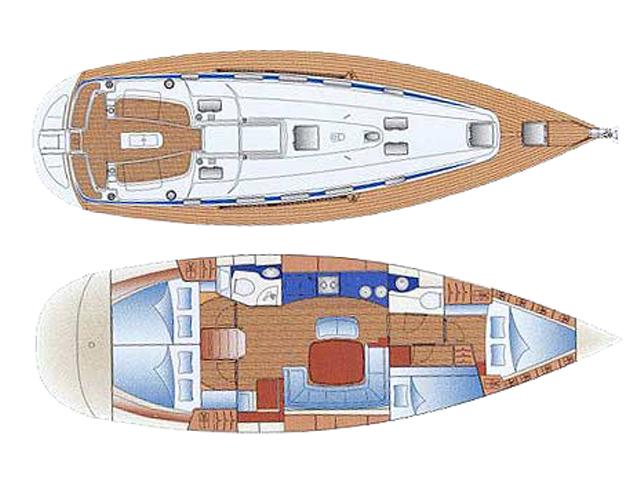 Book yachts online - sailboat - Bavaria 44 - Lady F - rent