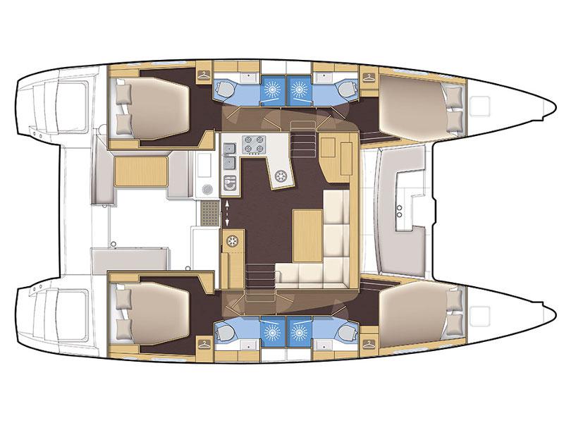 Book yachts online - catamaran - Lagoon 450 F - PRETTY ALICE  - rent