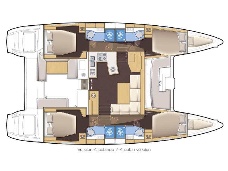 Book yachts online - catamaran - Lagoon 450 Sport (2019) equipped with generator, A/C (saloon+cabins), dishwasher - VJERA - rent