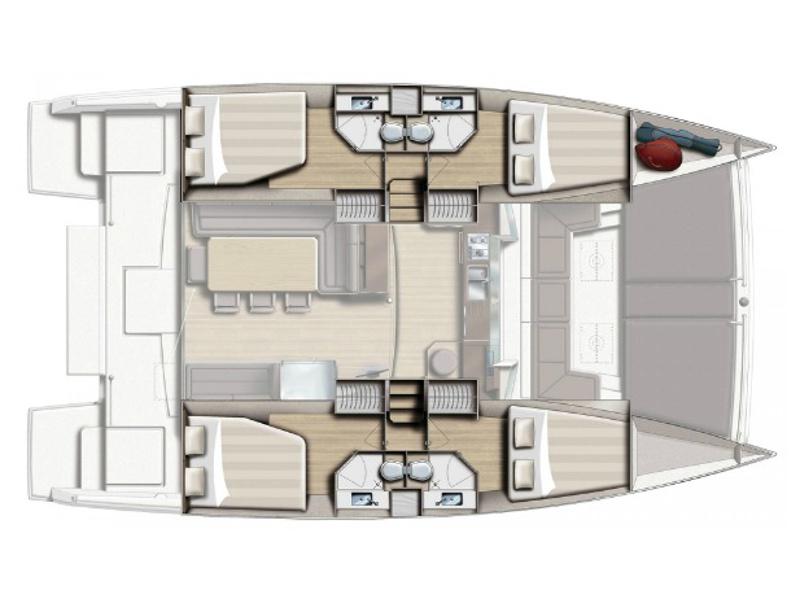 Book yachts online - catamaran - Bali 4.3 A/C &amp; GEN - CALYPSO BALI 4.3 - rent