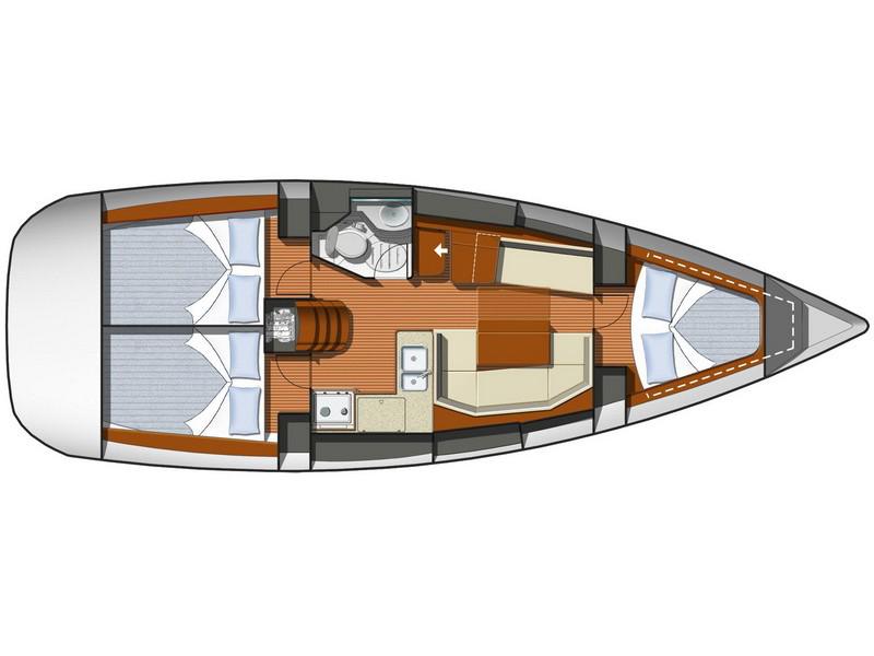 Book yachts online - sailboat - Sun Odyssey 36i - Wind Kiss - rent