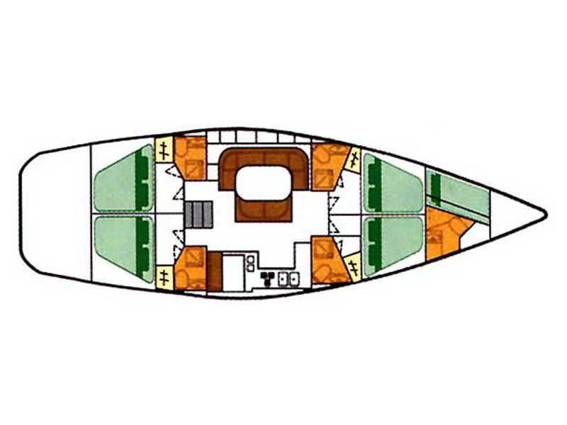 Book yachts online - sailboat - Beneteau Oceanis 500 - Lua - rent