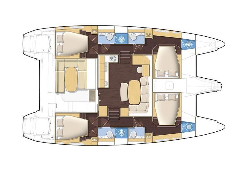 Book yachts online - catamaran - Lagoon 421 - Miss Coco - rent