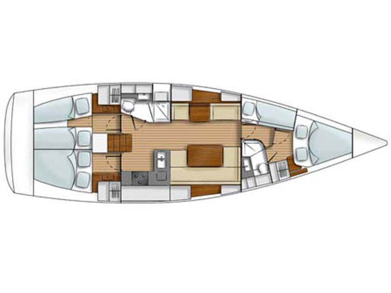 Book yachts online - sailboat - Hanse 430 - Karina (sails 2014) - rent