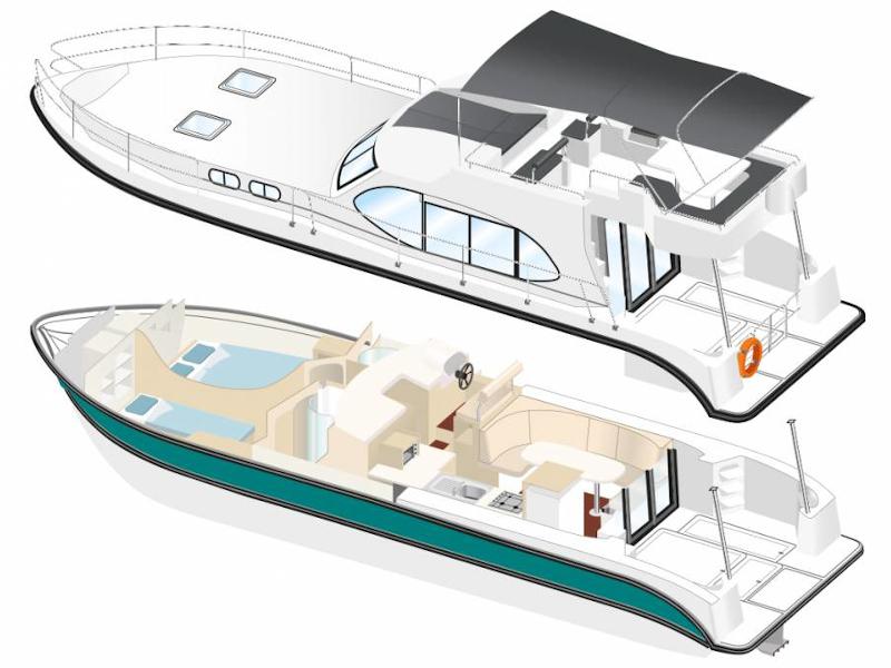 Book yachts online - motorboat - Quattro Fly C - HIMMELPFORT DE - rent