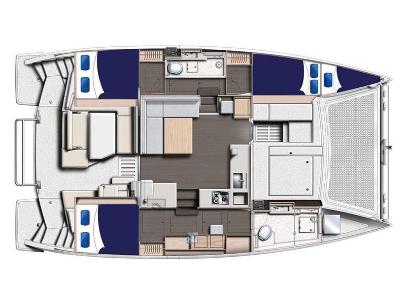 Book yachts online - catamaran - Moorings 4000/3 - Moorings 4000/3 (2018) - rent