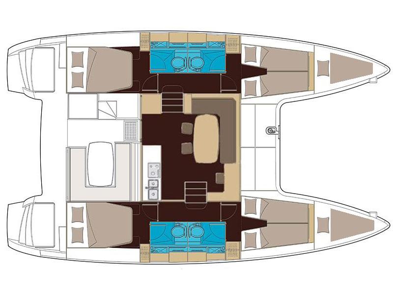 Book yachts online - catamaran - Lagoon 400 S2 - Mirfak - rent