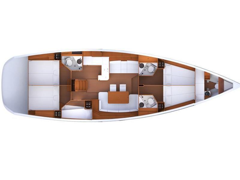 Book yachts online - sailboat - Jeanneau 53 - Cuncettina 3 - rent