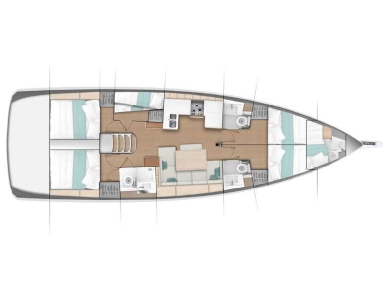 Book yachts online - sailboat - Sun Odyssey 490 - Chaos - Standard line - rent