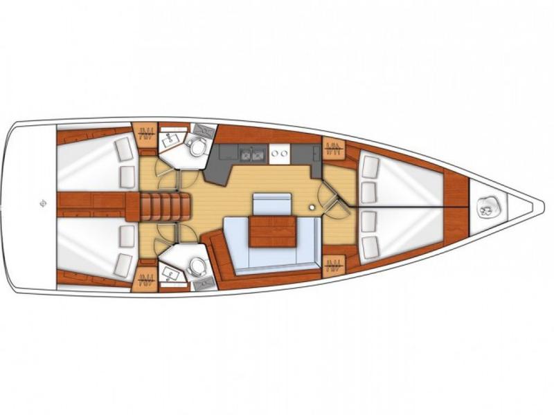Book yachts online - sailboat - Oceanis 45 - New - Comfort line - rent