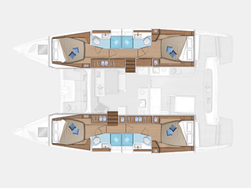 Book yachts online - catamaran - Lagoon 46 - Cassata - Premium line - rent