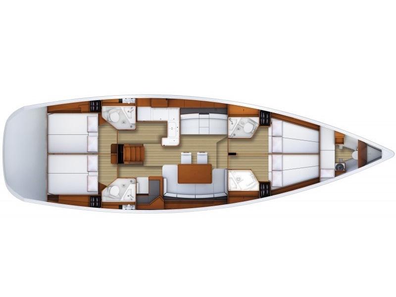 Book yachts online - sailboat - Jeanneau 53 - Nazli Denizim - rent