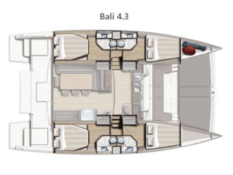 Book yachts online - catamaran - Bali 4.3 - CL- B43-18-I - rent