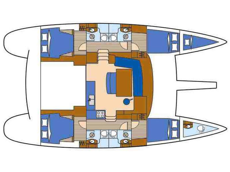 Book yachts online - catamaran - Lagoon 440/6 cab - EC- L44-09-G - rent