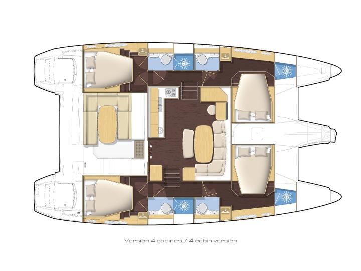 Book yachts online - catamaran - Lagoon 421 A/C - GEN &amp; WM - SILVERSTAR II  - rent