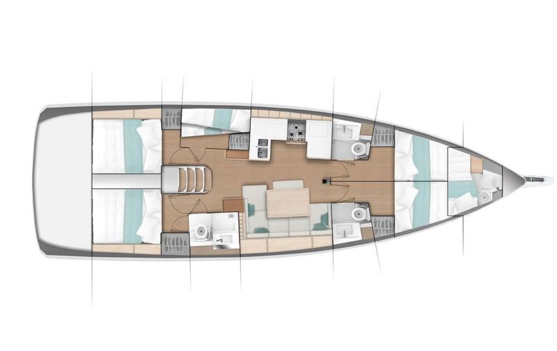 Book yachts online - sailboat - Sun Odyssey 490 - PILEAS - rent