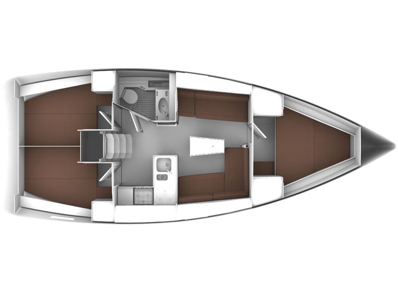 Book yachts online - sailboat - Bavaria Cruiser 37 - PITUFO - rent