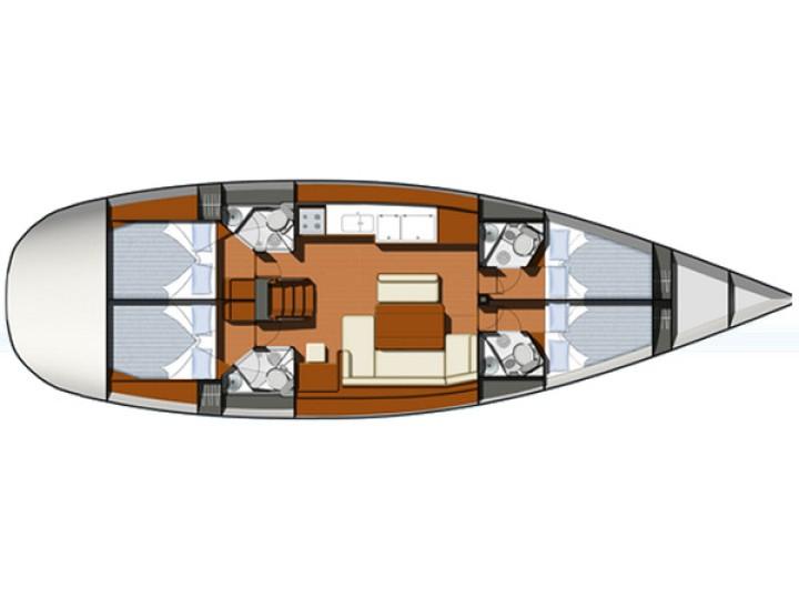 Book yachts online - sailboat - Sun Odyssey 49i - Doris - rent