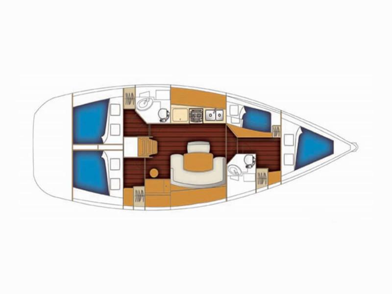 Book yachts online - sailboat - BENETEAU  Cyclades 43.4 2008/REFIT 2019 - RUBY  - rent