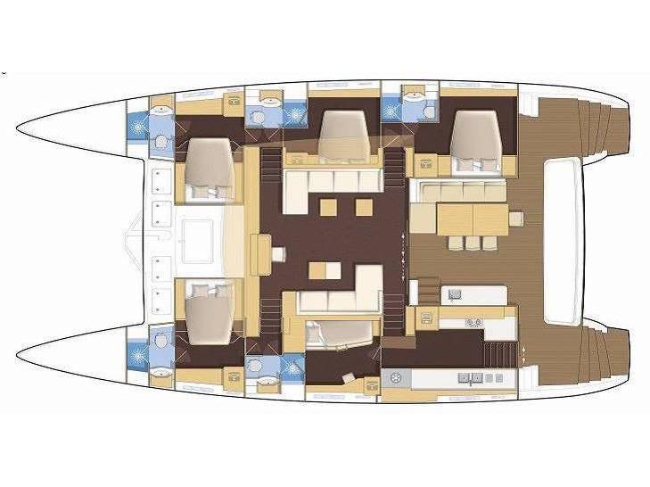 Book yachts online - catamaran - Lagoon 620 (10+3) - The Sun (PTP)  (5 cab + 3 crew) (AC, WM, Generator, Inverter, Tender Lift) - rent