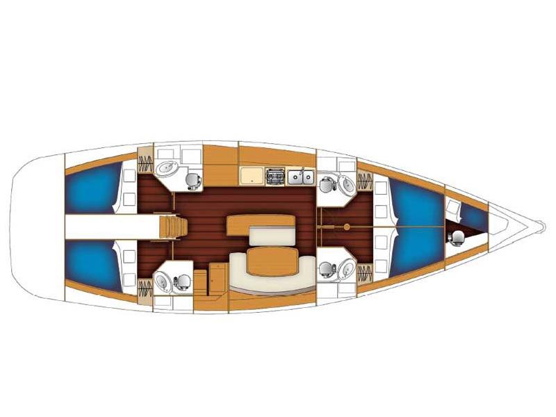 Book yachts online - sailboat - Cyclades 50.4 - NAPUL'è  - rent