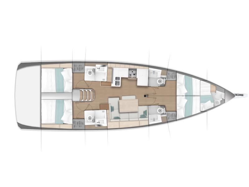 Book yachts online - sailboat - Sun Odyssey 490 - GERI - rent