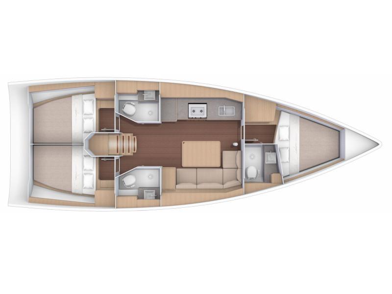 Book yachts online - sailboat - Dufour 390 Grand Large - AVAJAVA - rent