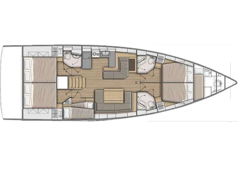 Book yachts online - sailboat - Oceanis 51.1 - Black Swan (A/C - Generator - 12 pax) - rent