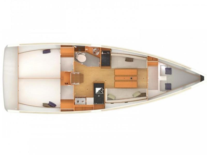 Book yachts online - sailboat - Sun Odyssey 349 - castor - rent