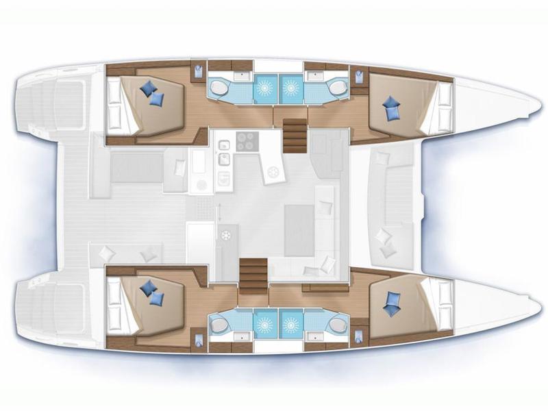 Book yachts online - catamaran - Lagoon 450 Flybridge - bigelli - rent