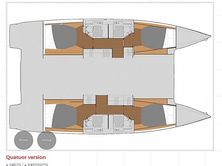 Book yachts online - catamaran - Fountaine Pajot Astréa 42 - Orestes- A/C &amp; Watermaker &amp; Generator- 4+2 Cabins/4 Heads - rent