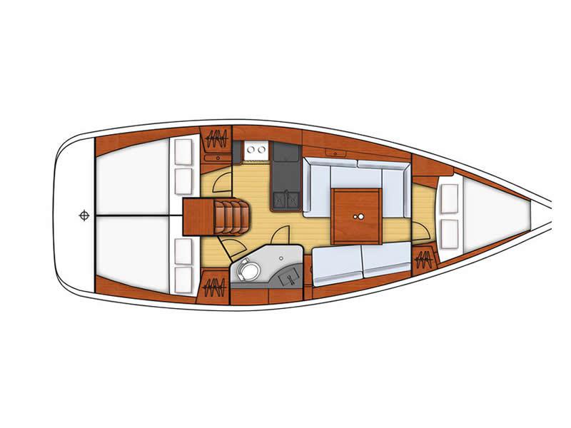 Book yachts online - sailboat - Oceanis 34 - Dizzy Lizzy - rent
