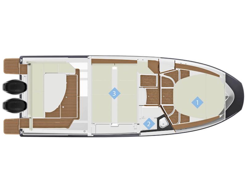 Book yachts online - motorboat - Quicksilver Activ 905 Weekend - JULIO - rent