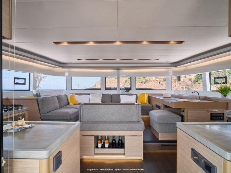 Book yachts online - catamaran - Lagoon 51 - JEWEL (Charter rate includes VAT, Skipper Fee, Generator, Air-condition, Watermaker, Icemaker, Dishwasher, 2 SUP, Tubes, Kids Water-ski, Sea scooter, Electric BBQ) *Skippered only* - rent