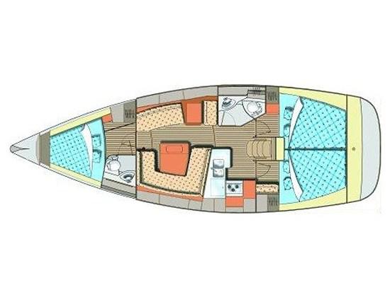 Book yachts online - sailboat - Elan 384 Impression - NAIADA  - rent