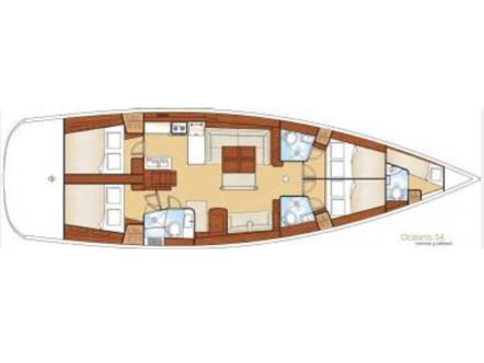 Book yachts online - sailboat - Oceanis 54 - FOS (, A /C, - generator- refit 2020) - rent