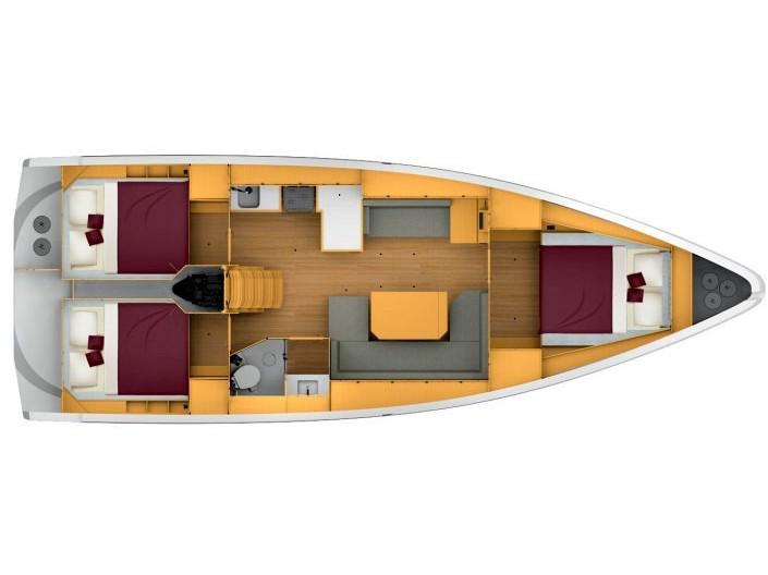Book yachts online - sailboat - Bavaria C38 - Levante - rent