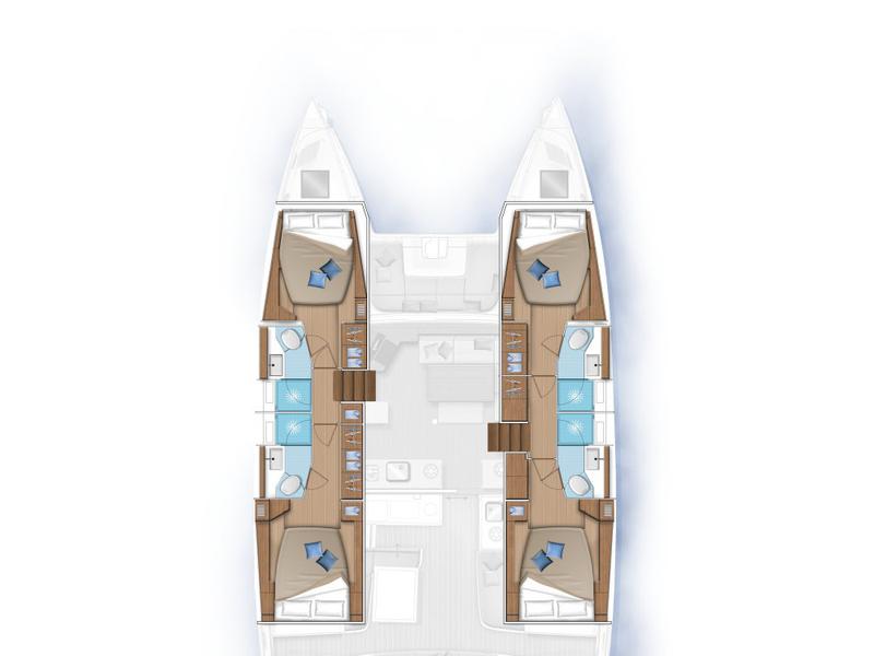 Book yachts online - catamaran - Lagoon 46 (2023) LUX - skippered - SKYFALL - rent