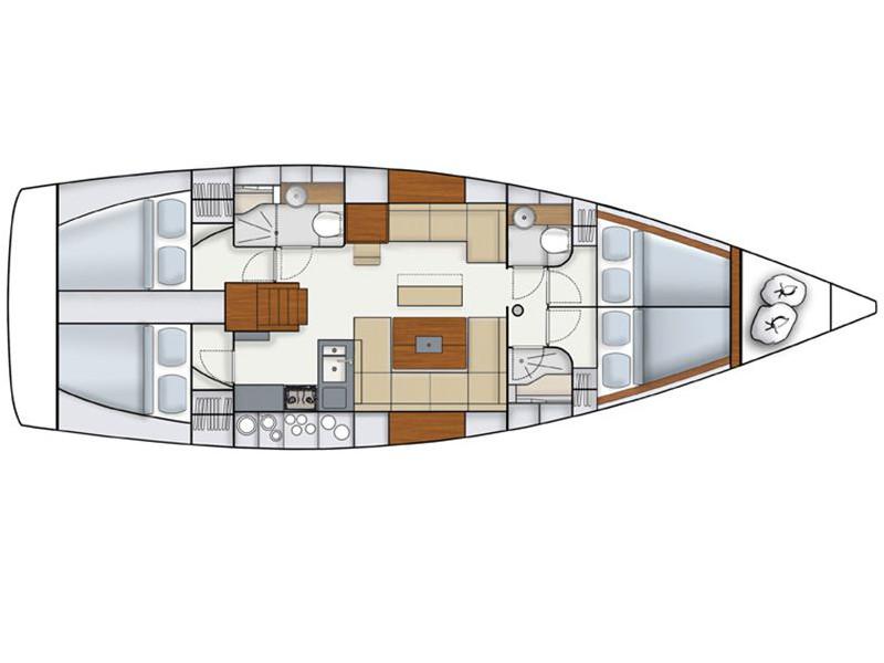 Book yachts online - sailboat - Hanse 445 - 4 cabin - Taurus 6 - rent